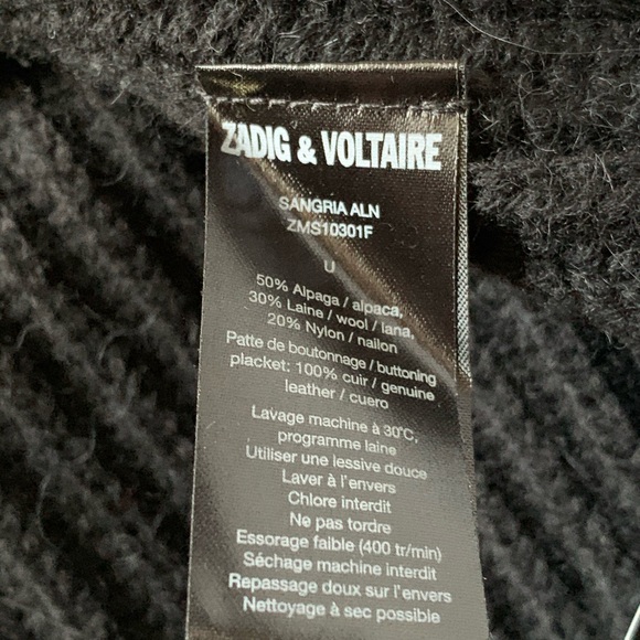 New Zadig &Voltaire Sangria Hooded Alpaca-blend Poncho - Picture 8 of 8